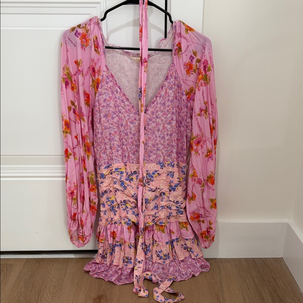 Floral Pink Mini Dress